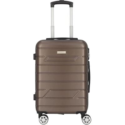 NOWI Bergamo Reisekoffer Wasserabweisend, 8 Rollen 360° Drehbar, Teleskopgestänge, Voll gefütterter Innenraum (Bronze, M) NOWI Bergamo Reisekoffer Wasserabweisend, 8 Rollen 360° Drehbar, Teleskopgestänge, Voll gefütterter Innenraum (Bronze, M)