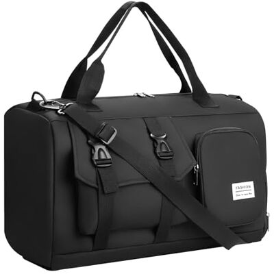 VINATO Reise-Sporttasche Handgepäck 48 cm 31,2 L, geräumig, für Sport & Reisen, Strapazierfähig, Schwarz VINATO Reise-Sporttasche Handgepäck 48 cm 31,2 L, geräumig, für Sport & Reisen, Strapazierfähig, Schwarz