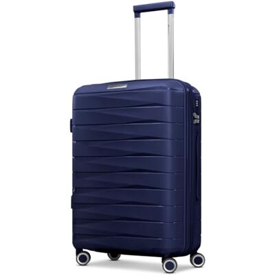 Franky Check-in Koffer für Damen und Herren mittelgroßer Trolley 42 x 24 x 65 cm aus hochwertigem, leichtem Polypropylen Material Erweiterbar & TSA-Schloss London Serie Franky Check-in Koffer für Damen und Herren mittelgroßer Trolley 42 x 24 x 65 cm aus hochwertigem, leichtem Polypropylen Material Erweiterbar & TSA-Schloss London Serie