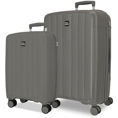 Roll Road Joumma Acadia Gepäckset Anthrazit 55/65 cm Starres integriertes Kombinationsvorhängeschloss aus Polypropylen 105L 6kg 4 Doppelräder ausziehbares Handgepäck Roll Road Joumma Acadia Gepäckset Anthrazit 55/65 cm Starres integriertes Kombinationsvorhängeschloss aus Polypropylen 105L 6kg 4 Doppelräder ausziehbares Handgepäck