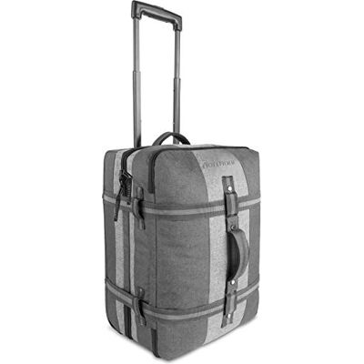 normani Handgepäck Reisetasche Trolley 45 L Bordgepäck Travel Bag mit Rollen Cabin Bag für Lufthansa, Eurowings, Ryanair, KLM, Volotea, Turkish Airline, Wizz Air (52x38x20-28 cm) Dunkelgrau/Grau 45 Liter normani Handgepäck Reisetasche Trolley 45 L Bordgepäck Travel Bag mit Rollen Cabin Bag für Lufthansa, Eurowings, Ryanair, KLM, Volotea, Turkish Airline, Wizz Air (52x38x20-28 cm) Dunkelgrau/Grau 45 Liter