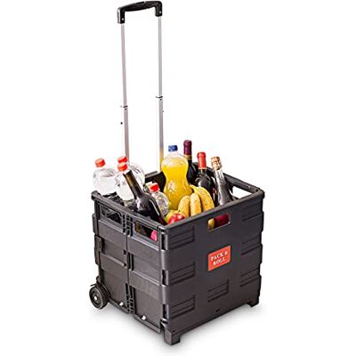 Relaxdays Einkaufstrolley 10er Set, Klappbar, schwarz Verstellbarer Griff, Mit Rollen, HBT: ca. 100 x 42 x 37 cm Relaxdays Einkaufstrolley 10er Set, Klappbar, schwarz Verstellbarer Griff, Mit Rollen, HBT: ca. 100 x 42 x 37 cm