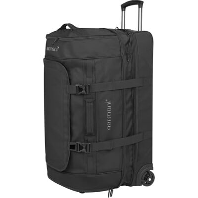 normani XXL Reisetasche 100-120 Liter 2-Rad Trolley groß Weichgepäck Travel Bag mit Rollen und 8 Fächern – erweiterbare Rolltasche 75x37x36-43 cm Black 120 Liter normani XXL Reisetasche 100-120 Liter 2-Rad Trolley groß Weichgepäck Travel Bag mit Rollen und 8 Fächern – erweiterbare Rolltasche 75x37x36-43 cm Black 120 Liter
