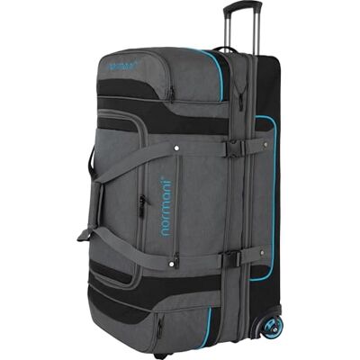normani Reisetasche 2-Rad Trolley 120-150 Liter Weichgepäck Travel Bag mit Rollen und 6 Fächern erweiterbarer Reisetrolley Rolltasche Sporttasche 81x39x39/47 cm Farbe Grau/Blau Größe 120-150 Liter normani Reisetasche 2-Rad Trolley 120-150 Liter Weichgepäck Travel Bag mit Rollen und 6 Fächern erweiterbarer Reisetrolley Rolltasche Sporttasche 81x39x39/47 cm Farbe Grau/Blau Größe 120-150 Liter