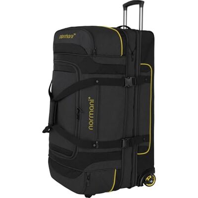 normani Reisetasche 2-Rad Trolley 120-150 Liter Weichgepäck Travel Bag mit Rollen und 6 Fächern erweiterbarer Reisetrolley Rolltasche Sporttasche 81x39x39/47 cm Farbe Schwarz/Gelb Größe 120-150 Liter normani Reisetasche 2-Rad Trolley 120-150 Liter Weichgepäck Travel Bag mit Rollen und 6 Fächern erweiterbarer Reisetrolley Rolltasche Sporttasche 81x39x39/47 cm Farbe Schwarz/Gelb Größe 120-150 Liter