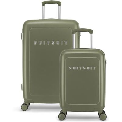 SUITSUIT Kofferset 2 teilig Handgepäck Koffer Reisekoffer Groß Koffer Leicht Hartschalenkoffer mit TSA-Schloss Natura Dark Olive SUITSUIT Kofferset 2 teilig Handgepäck Koffer Reisekoffer Groß Koffer Leicht Hartschalenkoffer mit TSA-Schloss Natura Dark Olive