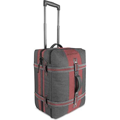 normani Handgepäck Reisetasche Trolley 45 L Bordgepäck Travel Bag mit Rollen Cabin Bag für Lufthansa, Eurowings, Ryanair, KLM, Volotea, Turkish Airline, Wizz Air (52x38x20-28 cm) Dunkelgrau/Rot 45 Liter normani Handgepäck Reisetasche Trolley 45 L Bordgepäck Travel Bag mit Rollen Cabin Bag für Lufthansa, Eurowings, Ryanair, KLM, Volotea, Turkish Airline, Wizz Air (52x38x20-28 cm) Dunkelgrau/Rot 45 Liter