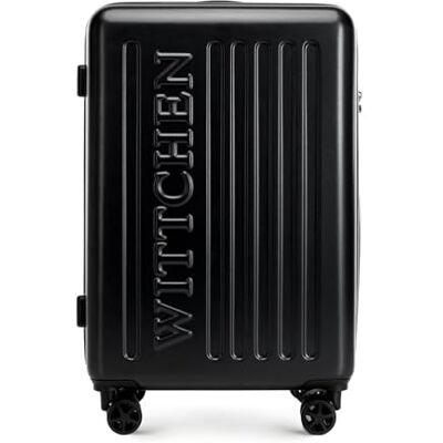 WITTCHEN Urban Line 66x44x25,5 cm Mittelgroßer Koffer Reisekoffer Funktionaler Koffer ABS-Gepäck Teleskopgriff Zahlenschloss 4 Doppelrollen Schwarz WITTCHEN Urban Line 66x44x25,5 cm Mittelgroßer Koffer Reisekoffer Funktionaler Koffer ABS-Gepäck Teleskopgriff Zahlenschloss 4 Doppelrollen Schwarz