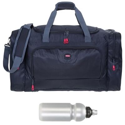 Elephant Sporttasche groß 55 cm Gym Bag Sport Trainer Black 1243 +Flasche schwarz Damen Herren Reisetasche Sauna Schwimmtasche Reise Arbeit Fitness Tasche Gymbag Sportstudio 40 L Elephant Sporttasche groß 55 cm Gym Bag Sport Trainer Black 1243 +Flasche schwarz Damen Herren Reisetasche Sauna Schwimmtasche Reise Arbeit Fitness Tasche Gymbag Sportstudio 40 L