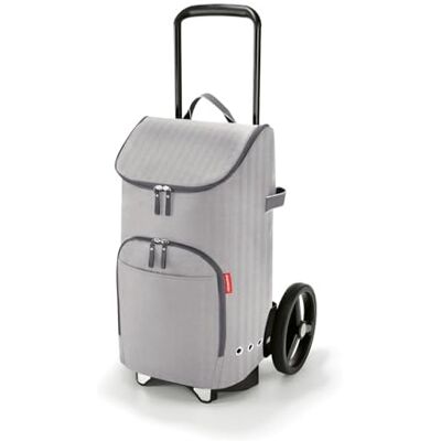 reisenthel citycruiser Set (Rack + Bag) Tasche Herringbone Grey + Rack Black Praktische Einkaufstasche mit Mehreren großen Fächern Wird mit dem Gepäckträger als Set verkauft reisenthel citycruiser Set (Rack + Bag) Tasche Herringbone Grey + Rack Black Praktische Einkaufstasche mit Mehreren großen Fächern Wird mit dem Gepäckträger als Set verkauft