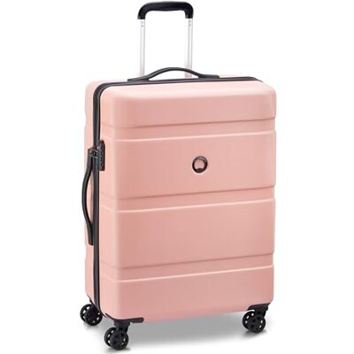 DELSEY Paris Airship 2.0 Aufgabekoffer 66x46x28 cm Rosa Robuste & leichte Schale, 2 Jahre Garantie, TSA-Schloss, Mittlere Größe L, 4 Doppelrollen, Netztasche, Seitengriff, ABS DELSEY Paris Airship 2.0 Aufgabekoffer 66x46x28 cm Rosa Robuste & leichte Schale, 2 Jahre Garantie, TSA-Schloss, Mittlere Größe L, 4 Doppelrollen, Netztasche, Seitengriff, ABS