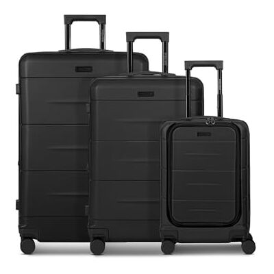 Police Koffer-Set 3-teilig für Damen und Herren Reise-Trolleys 48 x 30 x 74 cm aus hochwertigem, stoßfestem ABS Material Doppelrolle & Teleskopgriff London Serie Police Koffer-Set 3-teilig für Damen und Herren Reise-Trolleys 48 x 30 x 74 cm aus hochwertigem, stoßfestem ABS Material Doppelrolle & Teleskopgriff London Serie