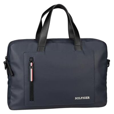 Tommy Hilfiger TH Pique Monotype Slim Computer Bag Space Blue Tommy Hilfiger TH Pique Monotype Slim Computer Bag Space Blue