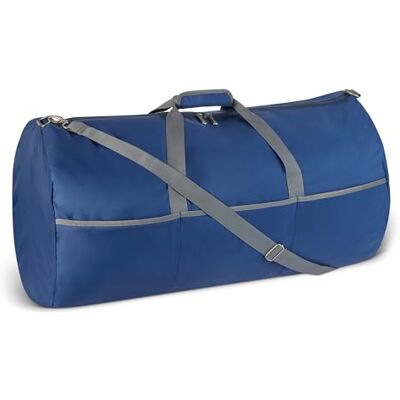 82,3cm extra große faltbare Nylon-Reisetasche für Reisen/Aufbewahrung mit Reißverschlusstaschen, 150l, 22,7kg Tragkraft, marineblau (früher Amazon Basics) 82,3cm extra große faltbare Nylon-Reisetasche für Reisen/Aufbewahrung mit Reißverschlusstaschen, 150l, 22,7kg Tragkraft, marineblau (früher Amazon Basics)