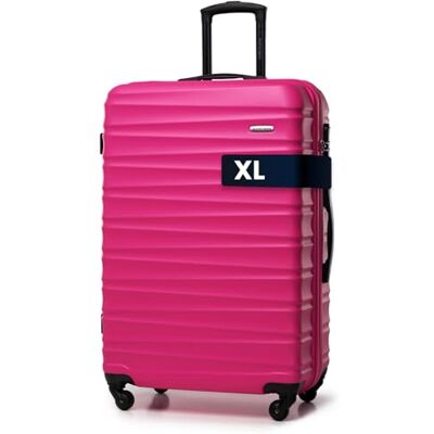 WITTCHEN Reisekoffer Groß Rollkoffer Trolley Großer Koffer Check-In Gepäck Hartschale aus ABS 4 Spinner-Rollen Zahlenschloss Groove Line Größe L rosa Lufthansa/Eurowings/Ryanair WITTCHEN Reisekoffer Groß Rollkoffer Trolley Großer Koffer Check-In Gepäck Hartschale aus ABS 4 Spinner-Rollen Zahlenschloss Groove Line Größe L rosa Lufthansa/Eurowings/Ryanair