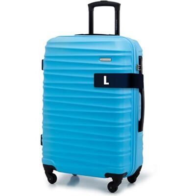 WITTCHEN Reisekoffer Rollkoffer Trolley Mittlerer Koffer Reisekoffer Hartschale aus ABS Mittelgroßkoffer mit 4 Spinner-Rollen Zahlenschloss Groove Line Größe M blau Lufthansa/Eurowings/Ryanair WITTCHEN Reisekoffer Rollkoffer Trolley Mittlerer Koffer Reisekoffer Hartschale aus ABS Mittelgroßkoffer mit 4 Spinner-Rollen Zahlenschloss Groove Line Größe M blau Lufthansa/Eurowings/Ryanair