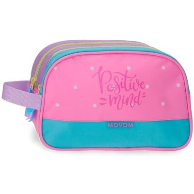 MOVOM Block Zwei-Fächer Adaptierbare Kulturtasche Rosa 26x16x10 cm Polyester MOVOM Block Zwei-Fächer Adaptierbare Kulturtasche Rosa 26x16x10 cm Polyester