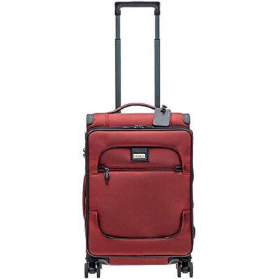 Stratic Bay Koffer Weichschale Reisekoffer Trolley Rollkoffer Handgepäck, TSA Kofferschloss, 4 Rollen, Feststellbremse, Größe S, Ruby Red Stratic Bay Koffer Weichschale Reisekoffer Trolley Rollkoffer Handgepäck, TSA Kofferschloss, 4 Rollen, Feststellbremse, Größe S, Ruby Red