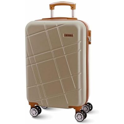 EL CABALLO – Handgepäck Koffer 55x40x20 cm Leichter Kabinentrolley Hartschale mit 4 Rollen Bordgepäck geeignet für Flugzeug Ryanair & mehr EL CABALLO – Handgepäck Koffer 55x40x20 cm Leichter Kabinentrolley Hartschale mit 4 Rollen Bordgepäck geeignet für Flugzeug Ryanair & mehr