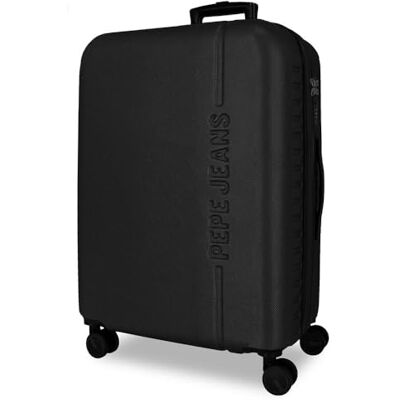 Pepe Jeans Montana Mittelgroßer Koffer, schwarz, 48 x 68 x 27 cm, starrer ABS-Verschluss mit integriertem TSA-Verschluss 72 L 4.14 kg Pepe Jeans Montana Mittelgroßer Koffer, schwarz, 48 x 68 x 27 cm, starrer ABS-Verschluss mit integriertem TSA-Verschluss 72 L 4.14 kg