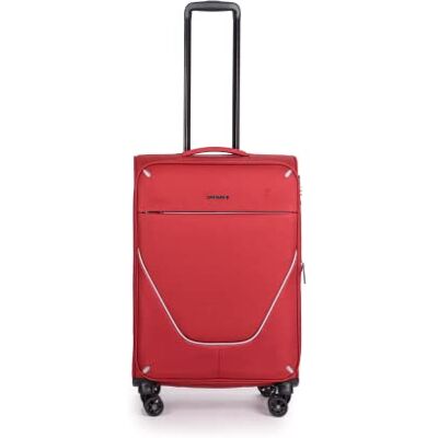 Stratic Strong Koffer Weichschale Reisekoffer Trolley Rollkoffer Handgepäck, TSA Kofferschloss, 4 Rollen, Erweiterbar, Größe M, Rot Stratic Strong Koffer Weichschale Reisekoffer Trolley Rollkoffer Handgepäck, TSA Kofferschloss, 4 Rollen, Erweiterbar, Größe M, Rot