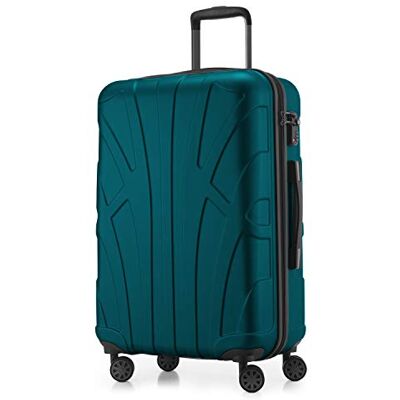 suitline Hartschalen-Koffer Koffer Trolley Rollkoffer Reisekoffer, TSA, 66 cm, ca. 58 Liter, 100% ABS Matt, Aquagrün suitline Hartschalen-Koffer Koffer Trolley Rollkoffer Reisekoffer, TSA, 66 cm, ca. 58 Liter, 100% ABS Matt, Aquagrün