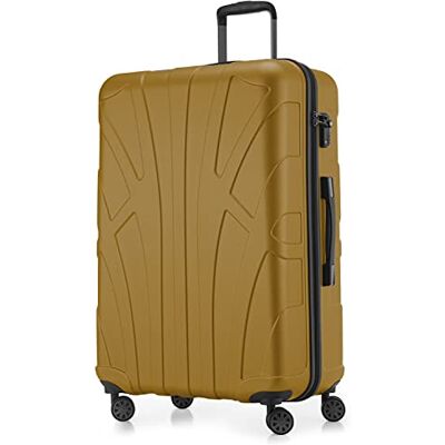 suitline Hartschalenkoffer groß 76x53x31 cm ABS Reisekoffer erweiterbar (96-110 L) mit TSA Schloss 4 Doppelrollen Teleskopgriff robust Trolley für 2 bis 3 Wochen Reise Langurlaub, Herbstgold suitline Hartschalenkoffer groß 76x53x31 cm ABS Reisekoffer erweiterbar (96-110 L) mit TSA Schloss 4 Doppelrollen Teleskopgriff robust Trolley für 2 bis 3 Wochen Reise Langurlaub, Herbstgold