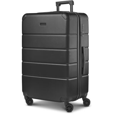 Police Check-in Koffer für Damen und Herren großer XL Trolley 51x 30 x 76 cm aus hochwertigem, stoßfestem ABS Material Doppelrolle & Teleskopgriff Dublin Serie Police Check-in Koffer für Damen und Herren großer XL Trolley 51x 30 x 76 cm aus hochwertigem, stoßfestem ABS Material Doppelrolle & Teleskopgriff Dublin Serie