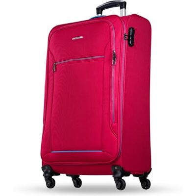 NOWI Sevilla Weichschalen Trolley XL – Großer Stoff Koffer 76L mit 4 Rollen & Zahlenschloss XXL Reisekoffer für Damen & Herren (Bordeaux-Blau, XL) NOWI Sevilla Weichschalen Trolley XL – Großer Stoff Koffer 76L mit 4 Rollen & Zahlenschloss XXL Reisekoffer für Damen & Herren (Bordeaux-Blau, XL)