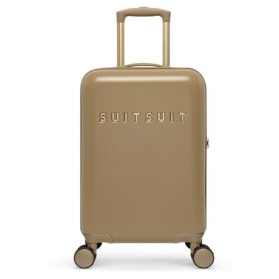 SUITSUIT Handgepäck Koffer mit 4 Rollen 55 x 35 x 20 cm Hartschalen Kabinentrolley mit TSA-Schloss Fusion Iced Coffee SUITSUIT Handgepäck Koffer mit 4 Rollen 55 x 35 x 20 cm Hartschalen Kabinentrolley mit TSA-Schloss Fusion Iced Coffee