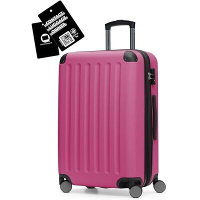 Hauptstadtkoffer Spree Mittelgroßer Hartschalenkoffer + Digitaler Gepäckanhänger, TSA, 4 Rollen, Koffer, Trolley, Rollkoffer, Reisekoffer, Volumenerweiterung, 65 cm, 74 Liter, Magenta Hauptstadtkoffer Spree Mittelgroßer Hartschalenkoffer + Digitaler Gepäckanhänger, TSA, 4 Rollen, Koffer, Trolley, Rollkoffer, Reisekoffer, Volumenerweiterung, 65 cm, 74 Liter, Magenta