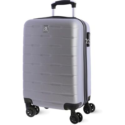 AMICHI Reisekoffer, Kabinenkoffer, Reisekoffer, geeignet für Ryannair, Trolley, Gepäck, Flugzeug, robust, mit 4 360°-Rädern und Vorhängeschloss, Silber, 55x40x20 cm, Kabinenkoffer AMICHI Reisekoffer, Kabinenkoffer, Reisekoffer, geeignet für Ryannair, Trolley, Gepäck, Flugzeug, robust, mit 4 360°-Rädern und Vorhängeschloss, Silber, 55x40x20 cm, Kabinenkoffer