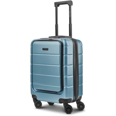 Police Kabinen-Koffer für Damen und Herren Kleiner Cabin-Trolley 38 x 23 x 57 cm aus hochwertigem, stoßfestem ABS Material Fronttasche & Teleskopgriff Dublin Serie Police Kabinen-Koffer für Damen und Herren Kleiner Cabin-Trolley 38 x 23 x 57 cm aus hochwertigem, stoßfestem ABS Material Fronttasche & Teleskopgriff Dublin Serie
