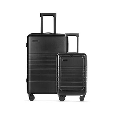 ETERNITIVE Hartschalenkoffer Set Klein und Groß I Leichter Rollkoffer aus ABS I Größe: 55 & 75,5 cm I Reisekoffer mit Rollen 360° I Koffer Handgepäck 40L & 96L I Trolley mit TSA-Schloss I Schwarz ETERNITIVE Hartschalenkoffer Set Klein und Groß I Leichter Rollkoffer aus ABS I Größe: 55 & 75,5 cm I Reisekoffer mit Rollen 360° I Koffer Handgepäck 40L & 96L I Trolley mit TSA-Schloss I Schwarz