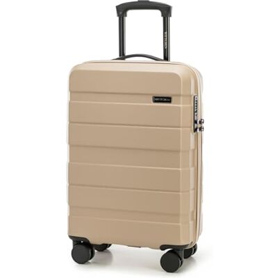 WITTCHEN COMODO Line Kleiner Koffer Kabinentasche Kabinenkoffer Handgepäck Reisekoffer Hartgepäck aus ABS TSA Schloss Handgepäck Reisekoffer Größe S Beige WITTCHEN COMODO Line Kleiner Koffer Kabinentasche Kabinenkoffer Handgepäck Reisekoffer Hartgepäck aus ABS TSA Schloss Handgepäck Reisekoffer Größe S Beige