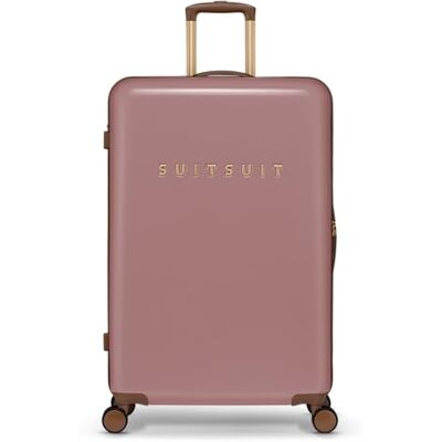 SUITSUIT Koffer Groß 76 cm Hartschalen Reisekoffer mit Rollen TSA-Schloss 94 L Fab Seventies Old Rose SUITSUIT Koffer Groß 76 cm Hartschalen Reisekoffer mit Rollen TSA-Schloss 94 L Fab Seventies Old Rose