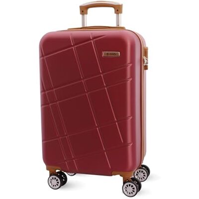 EL CABALLO Trolley Handgepäck 55 x 40 x 20 cm Ryanair Handgepäck mittelfester Koffer Trolley Kabine, rot, S, Koffer der Kabine EL CABALLO Trolley Handgepäck 55 x 40 x 20 cm Ryanair Handgepäck mittelfester Koffer Trolley Kabine, rot, S, Koffer der Kabine