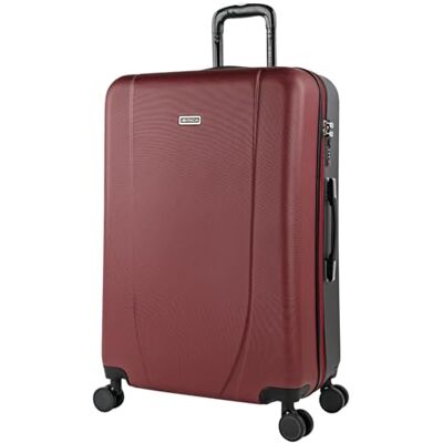 ITACA Koffer Groß, Koffer Mit Rollen Für Komfortable Reisen Mit Stabiler Bauweise, Modernem Design Und Sicherem Transport Zahlenschloss ., Granat-Anthrazit ITACA Koffer Groß, Koffer Mit Rollen Für Komfortable Reisen Mit Stabiler Bauweise, Modernem Design Und Sicherem Transport Zahlenschloss ., Granat-Anthrazit