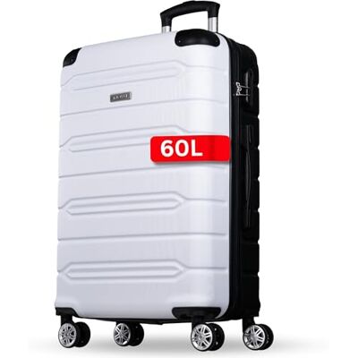 NOWI Hartschalenkoffer Mittelgroß – 62,7L Volumen – 8 Rollen 360° drehbar – Leichter ABS Koffer mit Zahlenschloss & Teleskopgestänge – Reisekoffer, Handgepäckskoffer, Koffer Mittel, Trolley NOWI Hartschalenkoffer Mittelgroß – 62,7L Volumen – 8 Rollen 360° drehbar – Leichter ABS Koffer mit Zahlenschloss & Teleskopgestänge – Reisekoffer, Handgepäckskoffer, Koffer Mittel, Trolley
