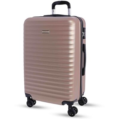 DON ALGODON Mittelgroßer Koffer 23 kg Starrer Reisekoffer mit 4 Doppelrädern um 360°, TSA-Vorhängeschloss und Teleskopgriff Wasserdichtes Gepäck für Flugreisen, Champagner, 65x42x25 cm, Klassisch DON ALGODON Mittelgroßer Koffer 23 kg Starrer Reisekoffer mit 4 Doppelrädern um 360°, TSA-Vorhängeschloss und Teleskopgriff Wasserdichtes Gepäck für Flugreisen, Champagner, 65x42x25 cm, Klassisch