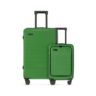 ETERNITIVE Hartschalenkoffer Set Klein und Groß I Leichter Rollkoffer aus ABS I Größe: 55 & 75,5 cm I Reisekoffer mit Rollen 360° I Koffer Handgepäck 40L & 96L I Trolley mit TSA-Schloss I Grün ETERNITIVE Hartschalenkoffer Set Klein und Groß I Leichter Rollkoffer aus ABS I Größe: 55 & 75,5 cm I Reisekoffer mit Rollen 360° I Koffer Handgepäck 40L & 96L I Trolley mit TSA-Schloss I Grün