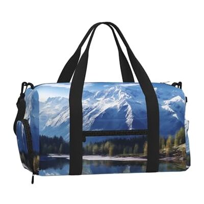 ANABPRMA Sunset Hawaii Beach Gym Duffle Bag mit Schuhfach Reise Weekender Übernachtungstasche Wasserdicht Sport Gym Bag mit Schultergurt, Schnee Berge, One Size ANABPRMA Sunset Hawaii Beach Gym Duffle Bag mit Schuhfach Reise Weekender Übernachtungstasche Wasserdicht Sport Gym Bag mit Schultergurt, Schnee Berge, One Size