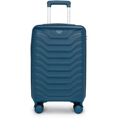 KADVA Sancho Reisekoffer auf Rädern I 38 Liter Kabinengepäck Trolley Handgepäck Tragetasche I Hartschale mit 4 360-Lenkrollen I Verschlüsseltes Schloss mit eigenem Code I Gewicht 2,3kg Farbe Blau KADVA Sancho Reisekoffer auf Rädern I 38 Liter Kabinengepäck Trolley Handgepäck Tragetasche I Hartschale mit 4 360-Lenkrollen I Verschlüsseltes Schloss mit eigenem Code I Gewicht 2,3kg Farbe Blau