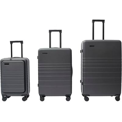 ETERNITIVE Kofferset 3-teilig Grau 195L – E2 Plus Laptoptasche 38L + Mittel 60L + XL 97L TSA-Schloss ETERNITIVE Kofferset 3-teilig Grau 195L – E2 Plus Laptoptasche 38L + Mittel 60L + XL 97L TSA-Schloss