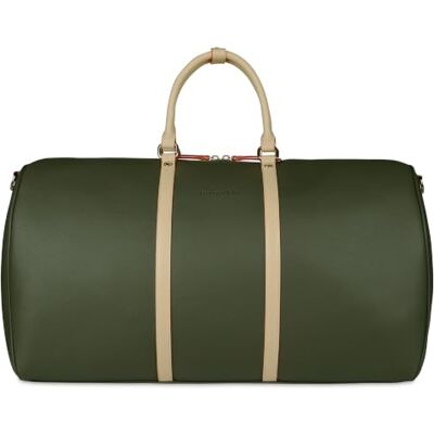 Bugatti Ella Reisetasche L, Weekender aus Kunstleder, große Reisebag mit Schulterriemen, Olive Bugatti Ella Reisetasche L, Weekender aus Kunstleder, große Reisebag mit Schulterriemen, Olive