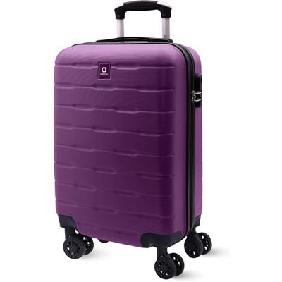 AMICHI Hartschalenkoffer 55 x 40 x 20 cm leichtes Handgepäck mit 4 Rädern 360º kompatibel mit Ryanair, EasyJet und mehr ideal für Wochenend-, Geschäfts- oder Kurzflüge, Lila, S AMICHI Hartschalenkoffer 55 x 40 x 20 cm leichtes Handgepäck mit 4 Rädern 360º kompatibel mit Ryanair, EasyJet und mehr ideal für Wochenend-, Geschäfts- oder Kurzflüge, Lila, S