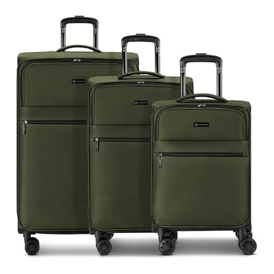Bugatti Koffer-Set 3-teilig für Damen und Herren Reise-Trolleys 46.5 x 28.5 x 75cm aus hochwertigem, flexiblem Polyester Material Erweiterbar & Doppelrolle Valencia Soft Serie Bugatti Koffer-Set 3-teilig für Damen und Herren Reise-Trolleys 46.5 x 28.5 x 75cm aus hochwertigem, flexiblem Polyester Material Erweiterbar & Doppelrolle Valencia Soft Serie