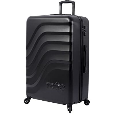 Totto Bazy-Hartkoffer, Kabinengröße, mittel oder groß (35 l, 63 l oder 98 l, einzeln oder 3-teiliges Set, hohe Stoßfestigkeit, 360-Grad-Räder, Teleskopgriff, Kompressionsriemen, TSA-Schloss, Schwarz Totto Bazy-Hartkoffer, Kabinengröße, mittel oder groß (35 l, 63 l oder 98 l, einzeln oder 3-teiliges Set, hohe Stoßfestigkeit, 360-Grad-Räder, Teleskopgriff, Kompressionsriemen, TSA-Schloss, Schwarz