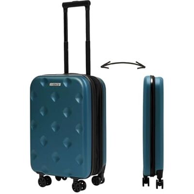 WELL HOME MOBILIARIO & DECORACIÓN Kabinenkoffer 50,8cm (20 Zoll), ultradünn, zusammenklappbar von 22 auf 10,5cm Dicke, leicht und robust, ABS, 4 Rollen + Teleskopgriff, Militärgrün WELL HOME MOBILIARIO & DECORACIÓN Kabinenkoffer 50,8cm (20 Zoll), ultradünn, zusammenklappbar von 22 auf 10,5cm Dicke, leicht und robust, ABS, 4 Rollen + Teleskopgriff, Militärgrün