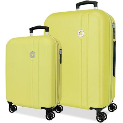 Roll Road Menorca Gelbes Gepäckset 46x65x24 cm, starres ABS, integriertes Kombinationsschloss 91L 6.05kg, 4 Doppelräder, ausziehbares Handgepäck Roll Road Menorca Gelbes Gepäckset 46x65x24 cm, starres ABS, integriertes Kombinationsschloss 91L 6.05kg, 4 Doppelräder, ausziehbares Handgepäck